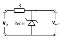 Zener current-limiting resistor circuit diagram